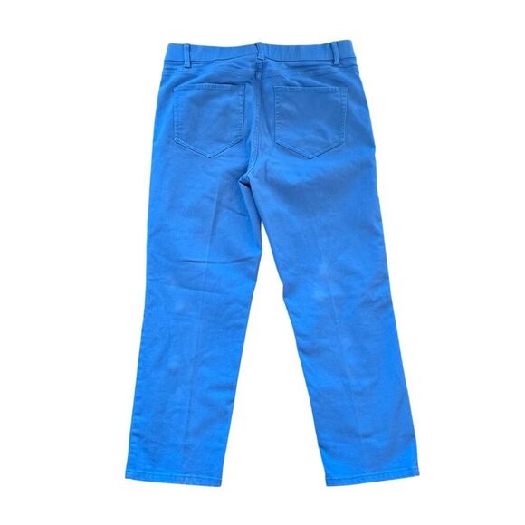 J.Jill High-Rise Cropped Pants Size 8R Blue | Comfy Bold Closet Staple Color Pop - Picture 3 of 8